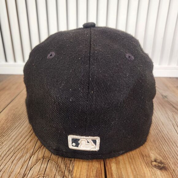 New Era 59fifty San Diego Padres Fitted 7" Hat Cap Black Beach Palm Summer MLB - Picture 5 of 11